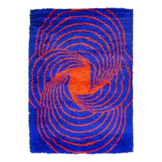 Psychedelic Wool Rug, Italy, 1970s For Sale