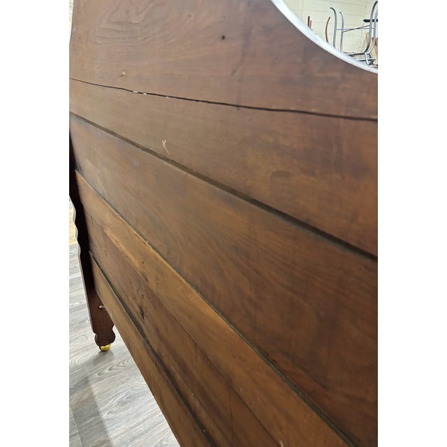 Antique Full Size Victorian Walnut Carved Bedframe For Sale - Image 13 of 13