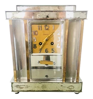 1930s Art Deco Mirrored Mantel Clock