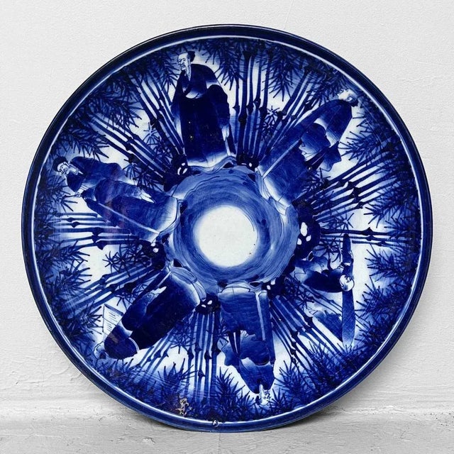 Japanese Sometsuke Blue and White Imari Ware Plate, 1900s For Sale - Image 12 of 12