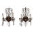 Pair of Italian Bronze and Crystal Sconces For Sale
