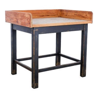 1950s Central European Wooden Patinated Bakery Table For Sale