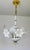 Vintage Italian White Murano Styled Calla Lilly Chandelier Brass Lighting 1970s For Sale - Image 16 of 17