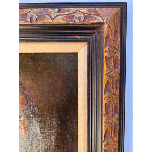 Late 20th Century Ernest Burnett Hood, British Artist, Oil on Canvas Painting, Portrait For Sale - Image 4 of 10