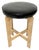 Oak and Leather Stool from Luxus, 1960s For Sale