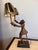 Black Late 20th Century Bill Huebbe Signed Monkey Double-Arm Table Lamp With Leopard Coat For Sale - Image 8 of 11