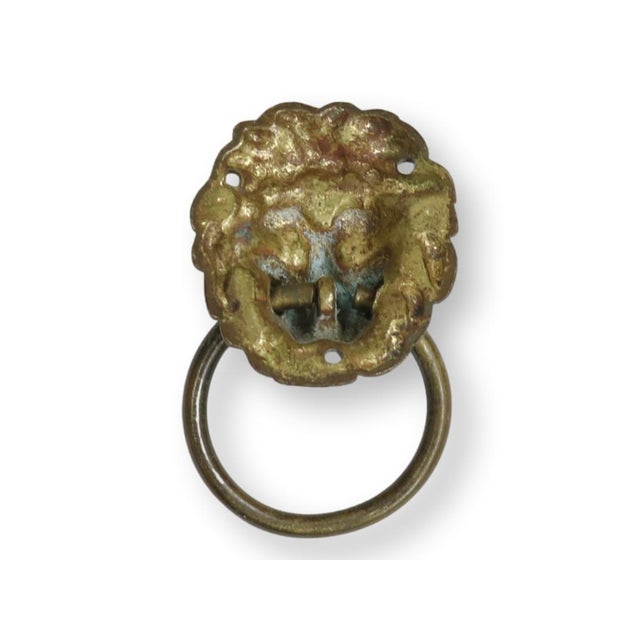 American C. 1800s Georgian Brass Lion Head Drawer Pulls, Set of 6 For Sale - Image 3 of 3