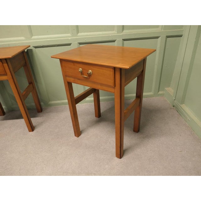 1960s Art Deco Style Cherrywood Side Tables, 1960s, Set of 2 For Sale - Image 5 of 7
