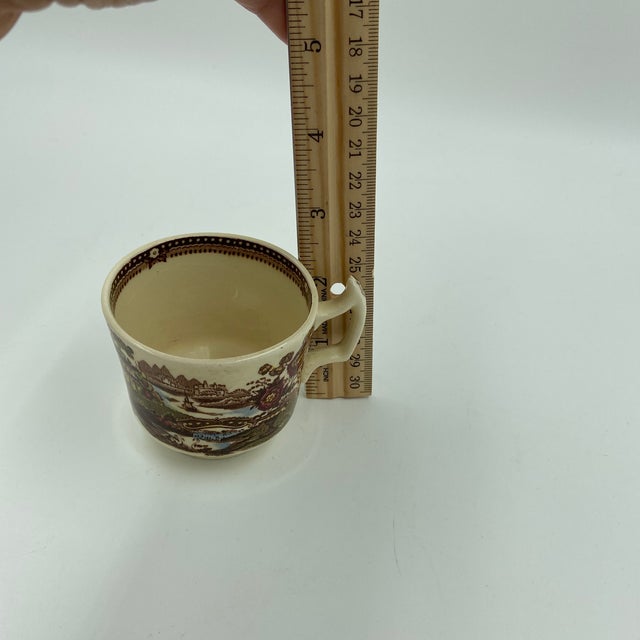 Set of 3 Vintage Royal Staffordshire "Tonquin" Demitasse Cups by Clarice Cliff For Sale - Image 9 of 9