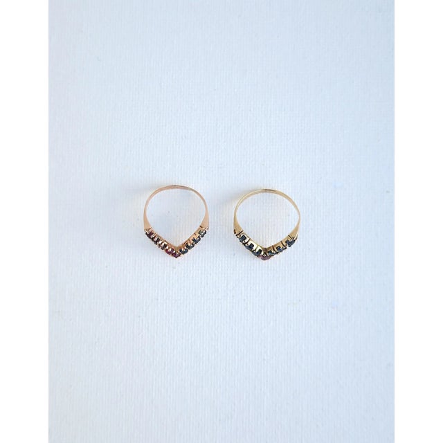 Blue Stacking Rings - 2 Pieces For Sale - Image 8 of 9