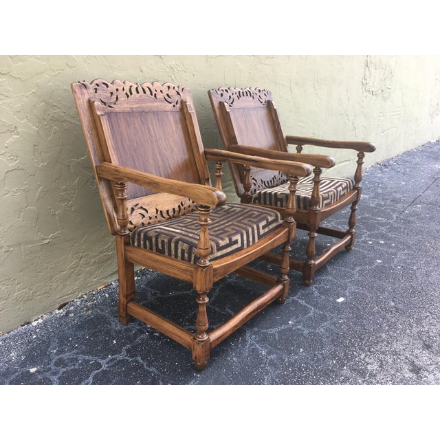 Baroque 19th Century Convertible Monk's Chair or End Table, Foldable Armchair - a Pair For Sale - Image 3 of 13