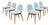 Danish Iskos-Berlin for Muuto Blue Leather Fiber Side Chairs Wood Base, Set of 6 For Sale