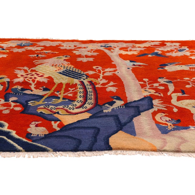Art Deco Vintage Chinese Art Deco Pictorial Rug, 07'11 X 05'02 For Sale - Image 3 of 10