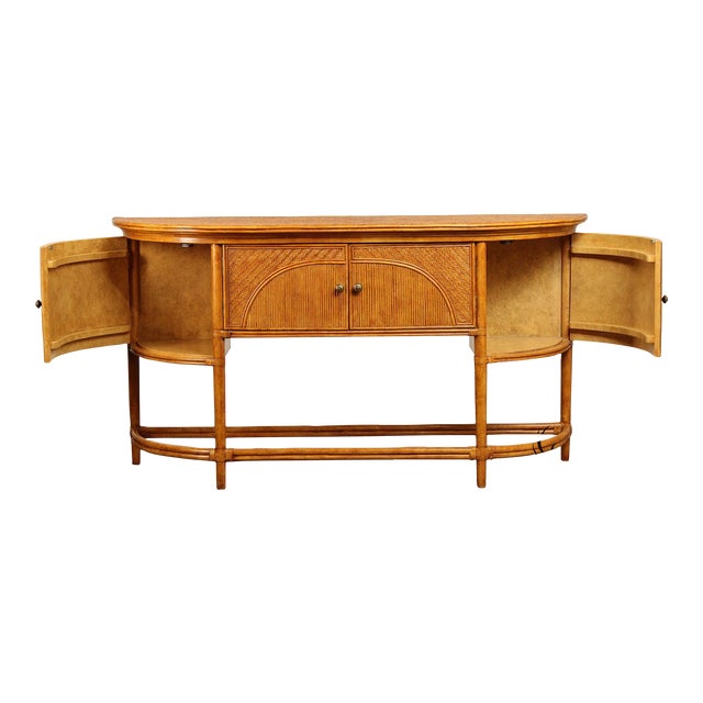 Quality Rattan Demilune Sideboard For Sale
