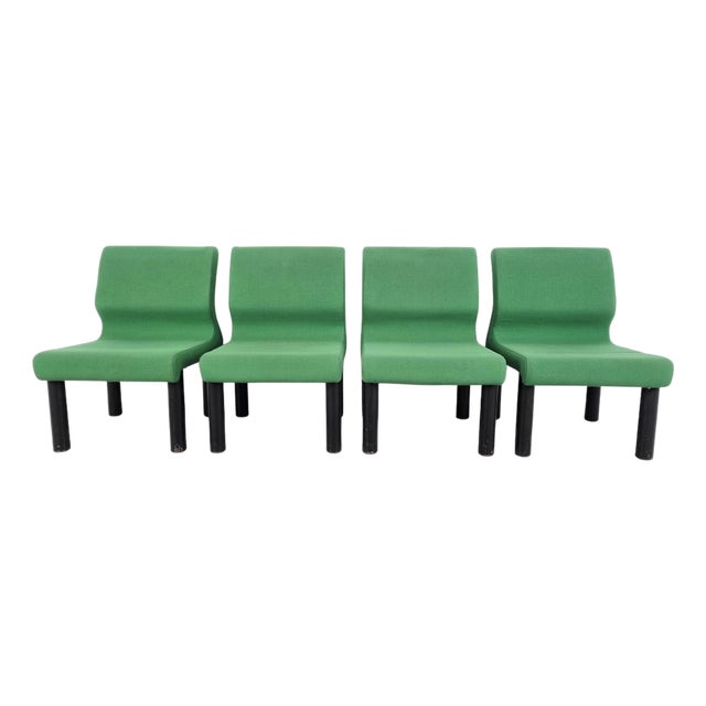 Vintage Lounge Chairs, 1980s, Set of 4 For Sale