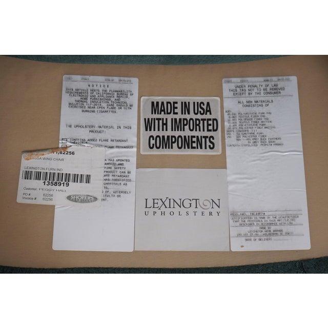 Pair of Lexington Upholstered Marissa Wing Chairs For Sale - Image 18 of 18