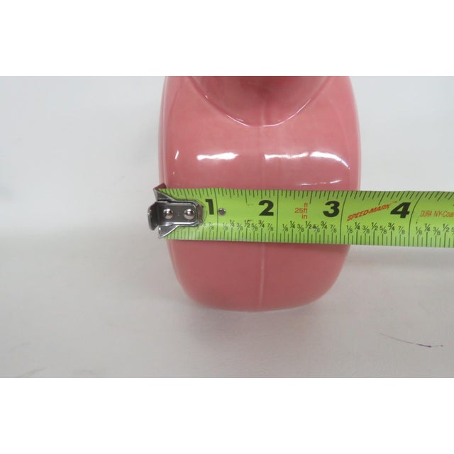 Fiestaware Homer Laughlin Disk Pitcher Rose Pink Jug Concentric Ring Style 4835b For Sale - Image 9 of 16