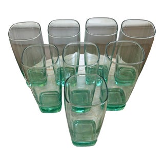 Libbey - Carrington Green "Cooler" Glasses - Set of 8 For Sale