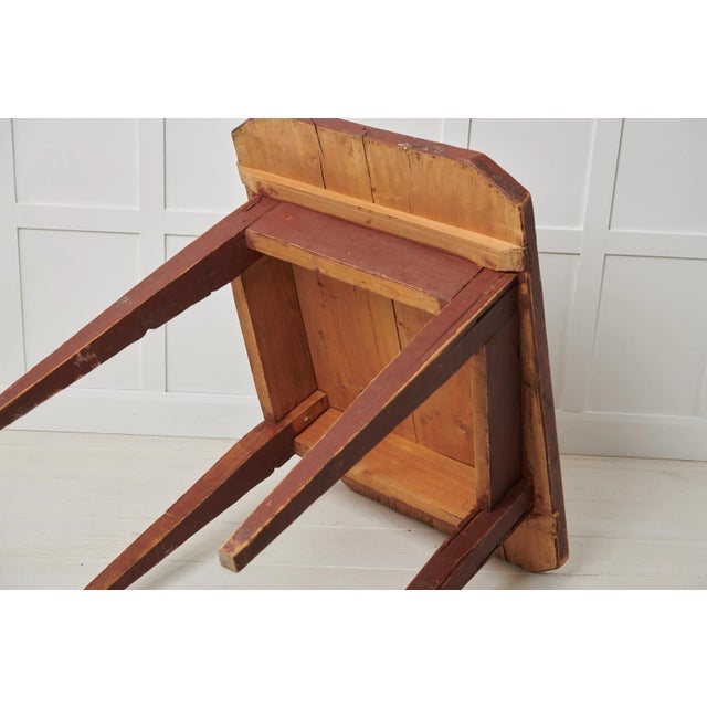 Antique Swedish Folk Art Table For Sale - Image 9 of 10