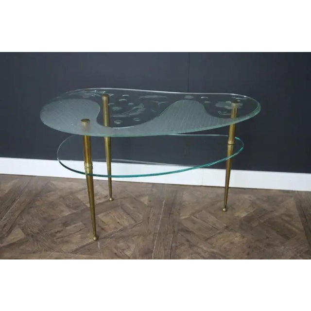Mid-Century Engraved Clear Glass Coffee Table, 1950s For Sale - Image 18 of 18
