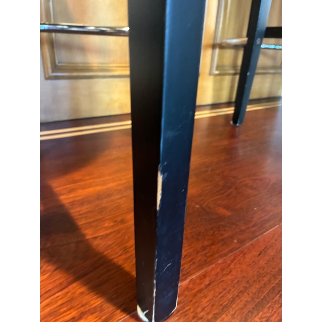 Pace Collection Bar Stools — Set of 3 — Black Lacquer & Chrome For Sale - Image 10 of 12