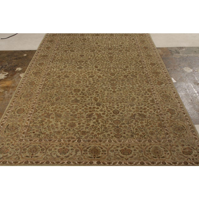 Hand knotted in wool and silk, a scintillating ode to Tabriz rugs combining traditional and modern aesthetics making way...