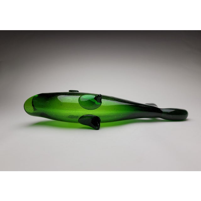 Glass 1950s Mid Century Blenko Art Glass Fish For Sale - Image 7 of 18