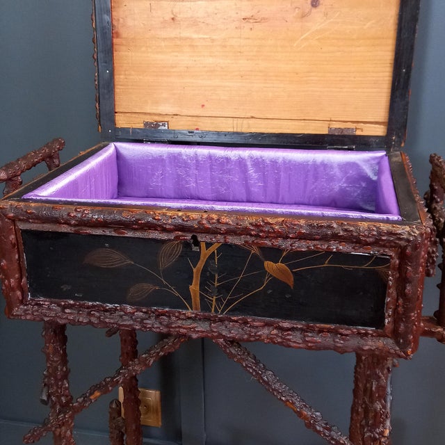 Black Antique Japanese Sewing Table For Sale - Image 8 of 14