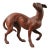 Hand-Carved Wooden Greyhound Sculpture in Expressive Mid-Stride Pose For Sale