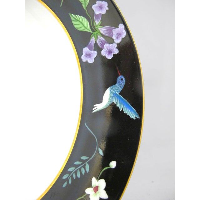 Lynn Chase 1988 Safari Jaguar Jungle Cat 24k Gold Detail 9 1/4" Rimmed Soup Bowl For Sale - Image 4 of 11