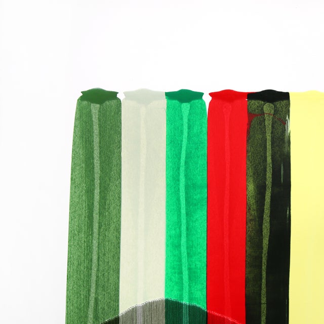 Barcelona native artist Raul de la Torre's vibrant abstract mixed media artworks pay homage to textiles. De La Torre...