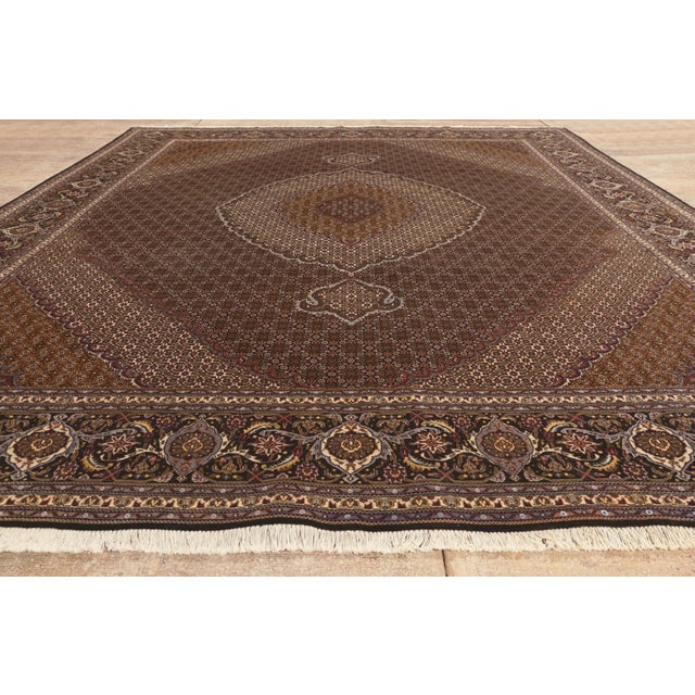 Vintage Persian Mahi Tabriz Rug, 09'10 X 12'10 For Sale - Image 9 of 10