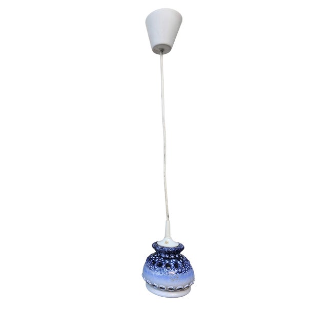 Vintage Ceramic Chandelier by Jette Helleroe for Axella, 1970s For Sale