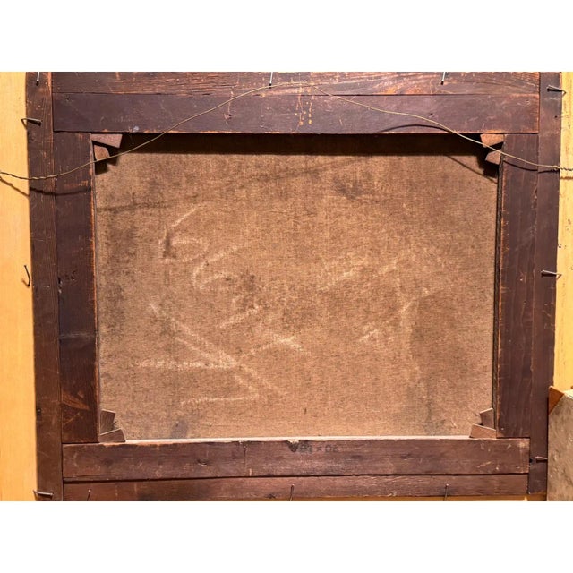 Brown 19th Century English Oil on Canvas Horse and Stable For Sale - Image 8 of 8