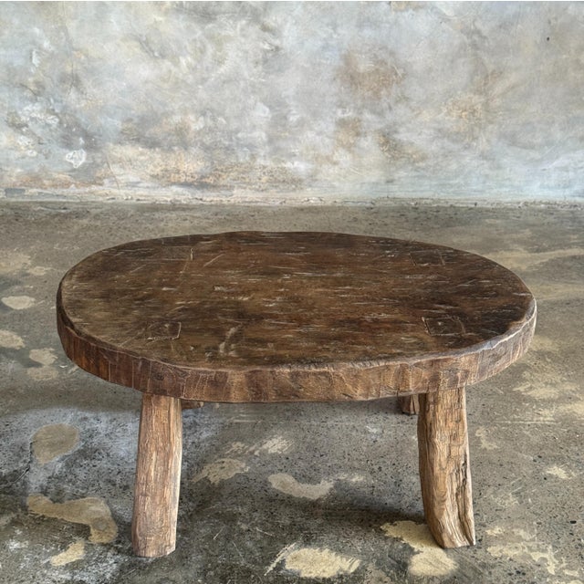 1980s Small Oval Stool in Teak, 1980s For Sale - Image 5 of 11