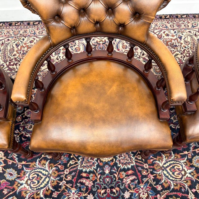 English Chairs from Springvale Chesterfield, Set of 4 For Sale - Image 10 of 16