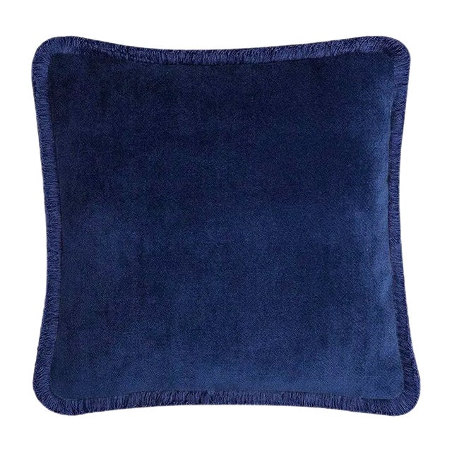 Happy Pillow in Blue Night from Lo Decor For Sale