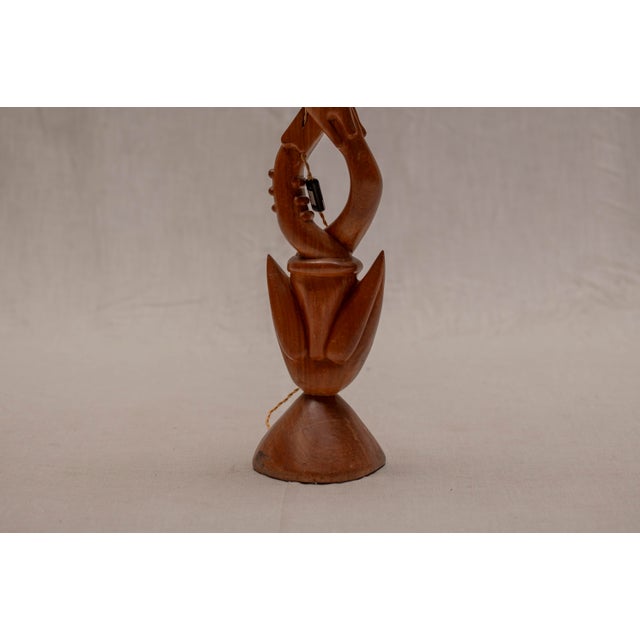 Wood Mid-Century French Sculptural Floor Lamp, 1960s For Sale - Image 7 of 8