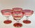 Early 20th Century Cranberry Glass Champagne Saucers - Set of Four For Sale In Jacksonville, FL - Image 6 of 8