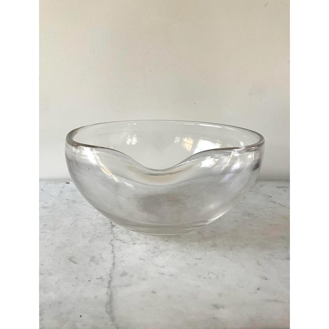 Elsa Peretti Vintage Elsa Peretti Tiffany & Co. Thumbprint Crystal Bowl For Sale - Image 4 of 9