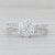 Silver 0.83ctw Diamond Flower Cluster Engagement Ring 14k White Gold Size 7.75 For Sale - Image 8 of 8