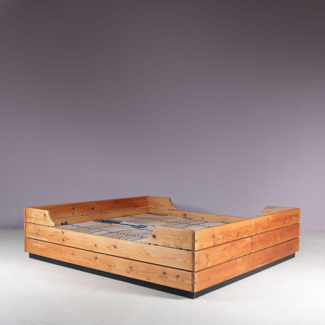 Finnish Pine Wooden Bed, 1970s For Sale - Image 5 of 15