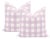 Not Yet Made - Made To Order 22" Lavender Country Check Pillows - a Pair For Sale - Image 5 of 5