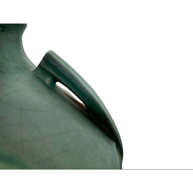1937 "Thornapple" Squat Two-Handled Vase by Roseville For Sale - Image 9 of 13