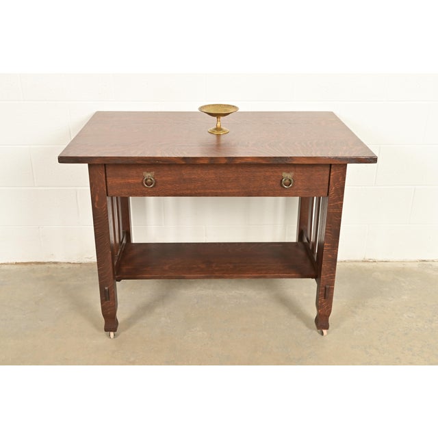 Tiffany Studios New York Bronze Doré Pedestal Bowl or Compote Dish With Bellflower Motif For Sale - Image 10 of 11