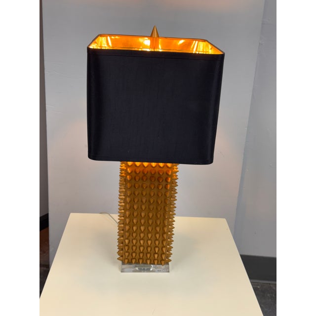 Gold J. Alexander Lighting Spike Table Lamp For Sale - Image 8 of 12