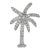 0.20ctw Diamond Palm Tree Pendant 18k White Gold Small Drop For Sale