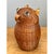 Wood Vintage Shanghai Weave Rattan Owl Basket For Sale - Image 7 of 12