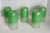 Green Vintage Green Blendo Frosted Glass Tumblers With Gold Rims - Set of 5 For Sale - Image 8 of 9