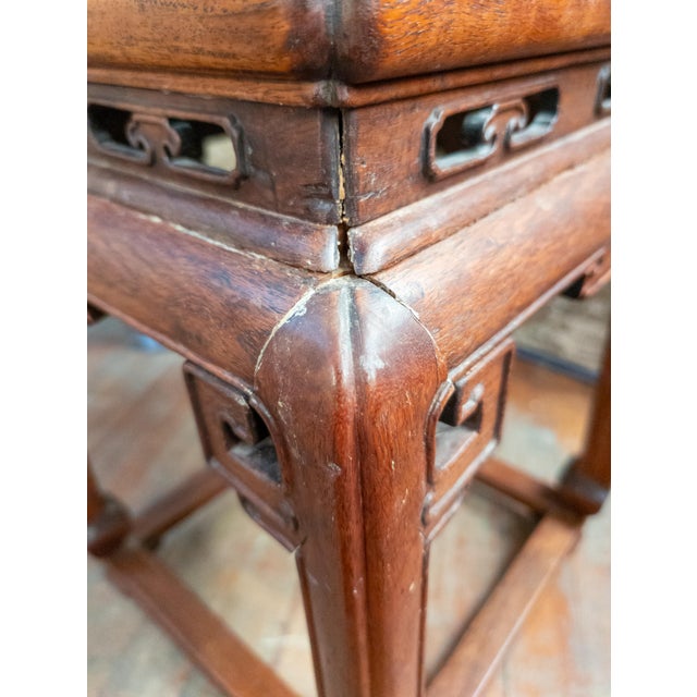 20th Century Rosewood Chinese Fand Deng Side Table or Stool For Sale - Image 13 of 16